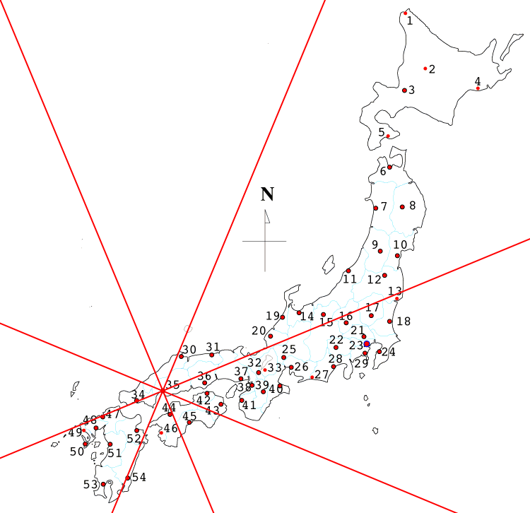 広島方位図
