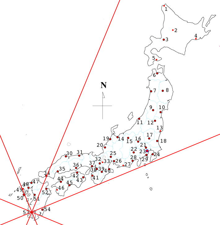 鹿児島方位図