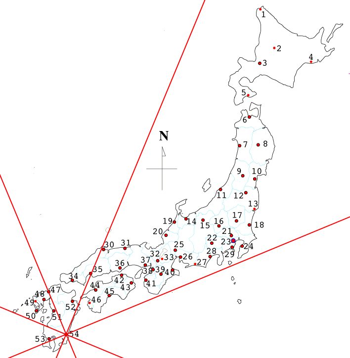 宮崎方位図